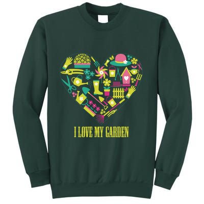 I Love My Garden Abstract Heart Sweatshirt