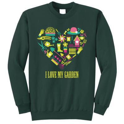 I Love My Garden Abstract Heart Sweatshirt