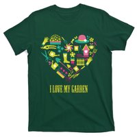 I Love My Garden Abstract Heart T-Shirt