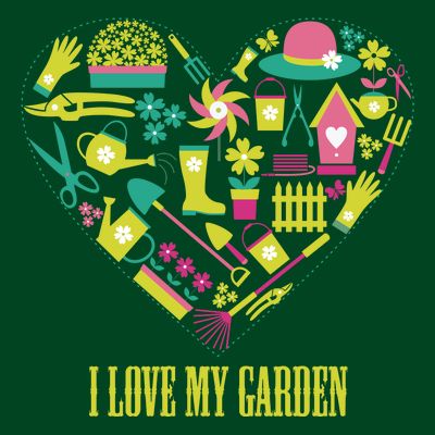 I Love My Garden Abstract Heart T-Shirt