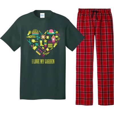 I Love My Garden Abstract Heart Pajama Set