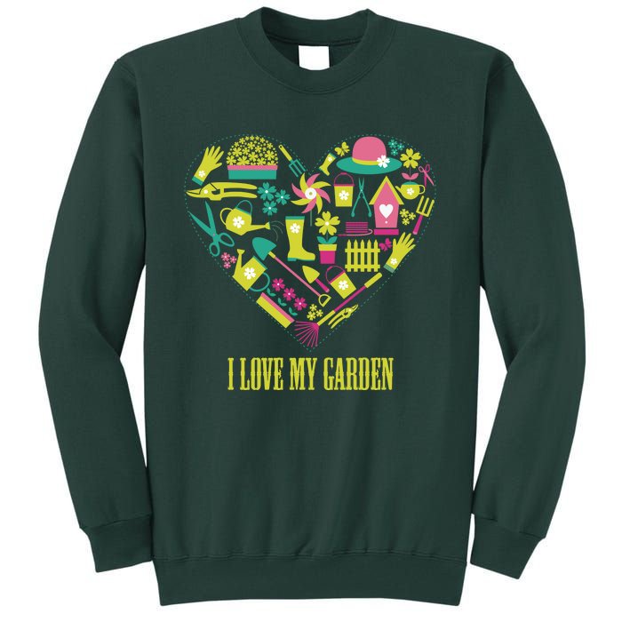 I Love My Garden Abstract Heart Tall Sweatshirt