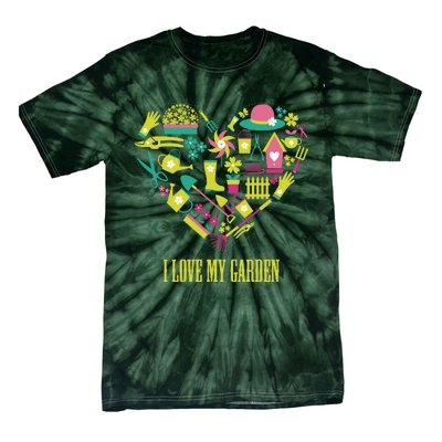 I Love My Garden Abstract Heart Tie-Dye T-Shirt