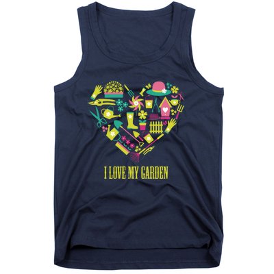 I Love My Garden Abstract Heart Tank Top