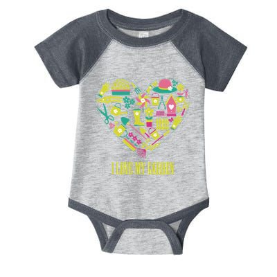 I Love My Garden Abstract Heart Infant Baby Jersey Bodysuit