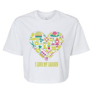 I Love My Garden Abstract Heart Bella+Canvas Jersey Crop Tee