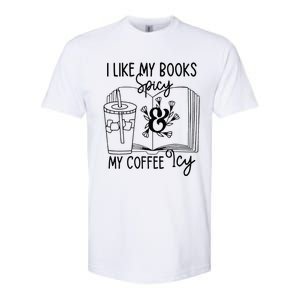 I Like My Books Spicy And My Coffee Icy Premium Softstyle CVC T-Shirt