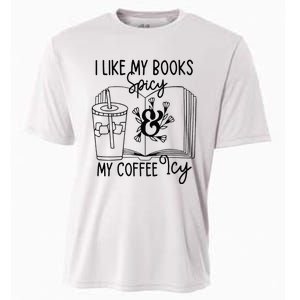 I Like My Books Spicy And My Coffee Icy Premium Cooling Performance Crew T-Shirt