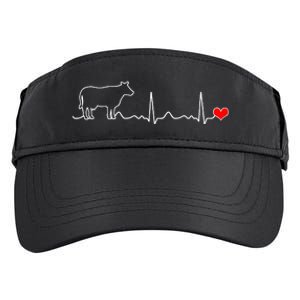 I Love My Cow Valve Ekg Heartbeat Heart Patient Adult Drive Performance Visor