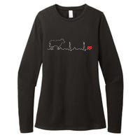 I Love My Cow Valve Ekg Heartbeat Heart Patient Womens CVC Long Sleeve Shirt