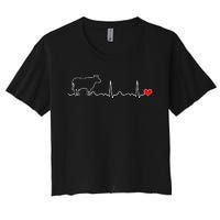 I Love My Cow Valve Ekg Heartbeat Heart Patient Women's Crop Top Tee