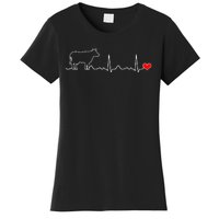 I Love My Cow Valve Ekg Heartbeat Heart Patient Women's T-Shirt