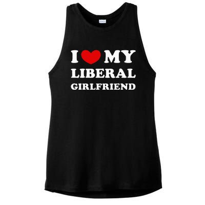 I Love My Liberal Girlfriend Ladies PosiCharge Tri-Blend Wicking Tank