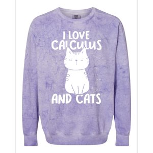 I Love Math And Cats Funny Calculus Meaningful Gift Colorblast Crewneck Sweatshirt