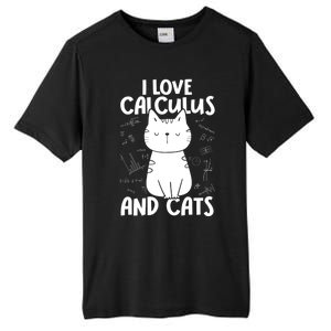 I Love Math And Cats Funny Calculus Meaningful Gift Tall Fusion ChromaSoft Performance T-Shirt