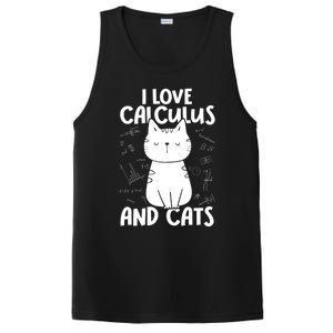 I Love Math And Cats Funny Calculus Meaningful Gift PosiCharge Competitor Tank