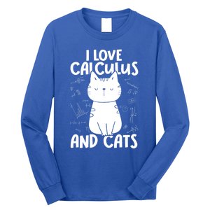 I Love Math And Cats Funny Calculus Meaningful Gift Long Sleeve Shirt