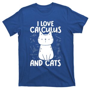 I Love Math And Cats Funny Calculus Meaningful Gift T-Shirt