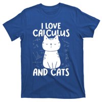 I Love Math And Cats Funny Calculus Meaningful Gift T-Shirt