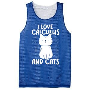 I Love Math And Cats Funny Calculus Meaningful Gift Mesh Reversible Basketball Jersey Tank