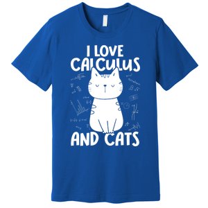 I Love Math And Cats Funny Calculus Meaningful Gift Premium T-Shirt