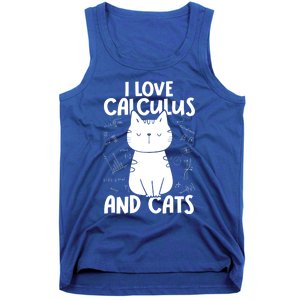 I Love Math And Cats Funny Calculus Meaningful Gift Tank Top