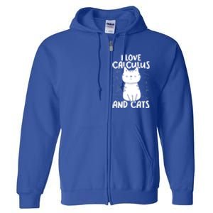 I Love Math And Cats Funny Calculus Meaningful Gift Full Zip Hoodie