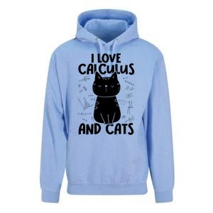 I Love Math And Cats Funny Calculus Meaningful Gift Unisex Surf Hoodie