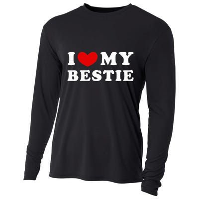 I Love My Bestie I Heart My Bestie Cooling Performance Long Sleeve Crew