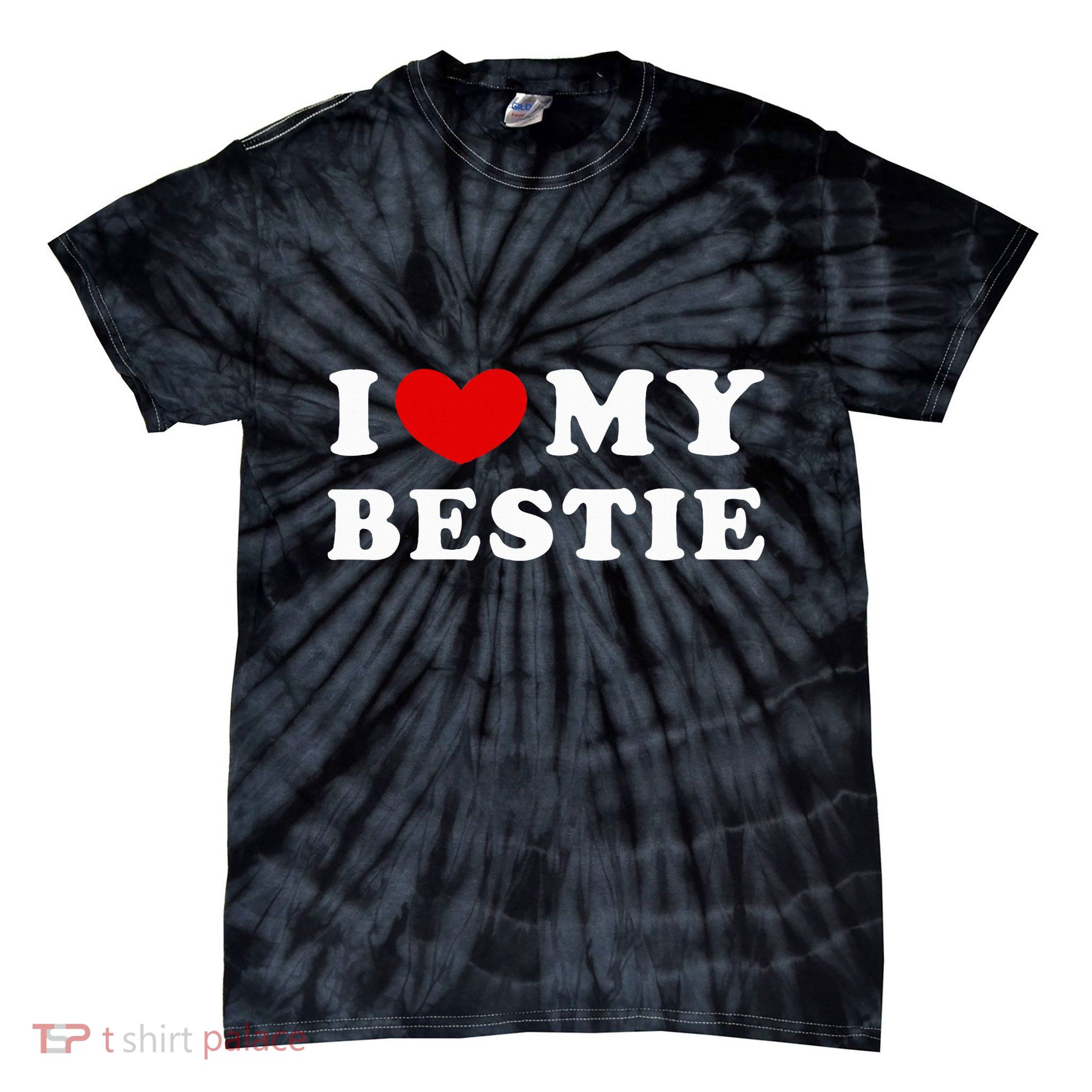 I Love My Bestie I Heart My Bestie Tie-Dye T-Shirt