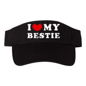 I Love My Bestie I Heart My Bestie Valucap Bio-Washed Visor