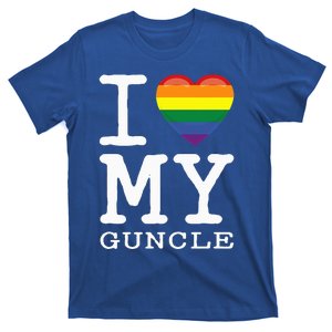 I Love My Guncle Gay Homosexual Rainbow Heart Uncle Nephew T-Shirt