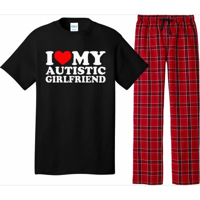 I Love My Autistic Girlfriend I Heart My Gf With Autism Pajama Set