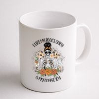 I Like My Books Spicy And My Coffee Icy Skeleton Coffee Mug