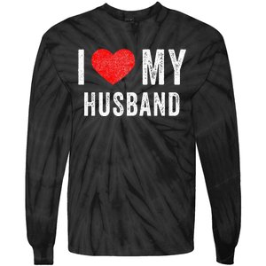 I Love My Husband Couples Matching Valentines Day Tie-Dye Long Sleeve Shirt