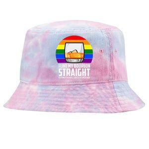 I Like My Bourbon Straight But My Friends Can Go Either Way Tie-Dyed Bucket Hat