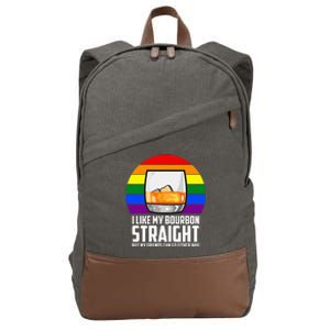 I Like My Bourbon Straight But My Friends Can Go Either Way Cotton Canvas Backpack