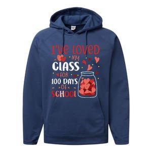 I've Loved My Class For 100 Days School Womens Teacher Performance Fleece Hoodie