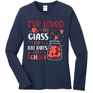 I've Loved My Class For 100 Days School Womens Teacher Ladies Long Sleeve Shirt