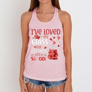 I've Loved My Class For 100 Days School Womens Teacher Women's Knotted Racerback Tank