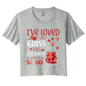 I've Loved My Class For 100 Days School Womens Teacher Women's Crop Top Tee