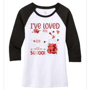 I've Loved My Class For 100 Days School Womens Teacher Women's Tri-Blend 3/4-Sleeve Raglan Shirt