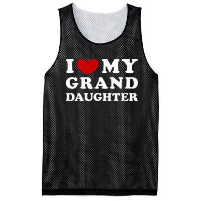 I Love My Granddaughter I Heart My Granddaughter Mesh Reversible Basketball Jersey Tank