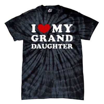 I Love My Granddaughter I Heart My Granddaughter Tie-Dye T-Shirt