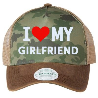 I Love My Hot Girlfriend I Heart My Hot Girlfriend Gf Couple Legacy Tie Dye Trucker Hat