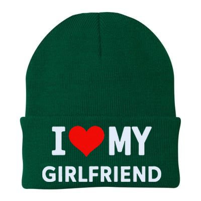 I Love My Hot Girlfriend I Heart My Hot Girlfriend Gf Couple Knit Cap Winter Beanie