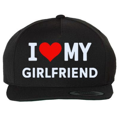 I Love My Hot Girlfriend I Heart My Hot Girlfriend Gf Couple Wool Snapback Cap