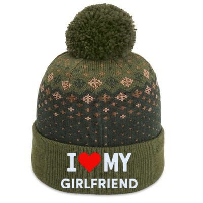 I Love My Hot Girlfriend I Heart My Hot Girlfriend Gf Couple The Baniff Cuffed Pom Beanie