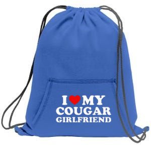 I Love My Cougar Girlfriend I Heart My Cougar Girlfriend GF Sweatshirt Cinch Pack Bag