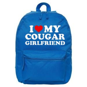 I Love My Cougar Girlfriend I Heart My Cougar Girlfriend GF 16 in Basic Backpack